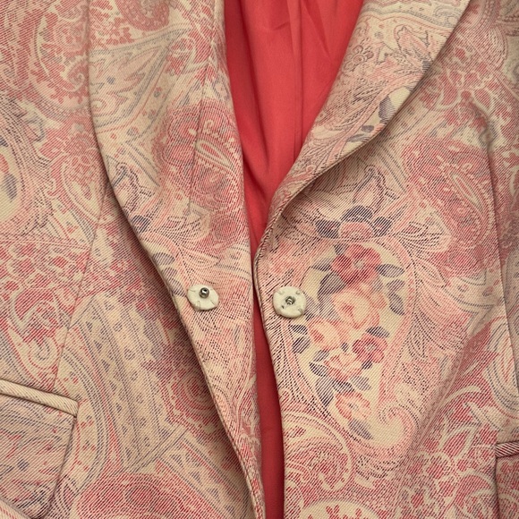 Elie Tahari Pink Paisley Tailored Blazer – Elegant Designer Jacket (Size 4) - Picture 15 of 16